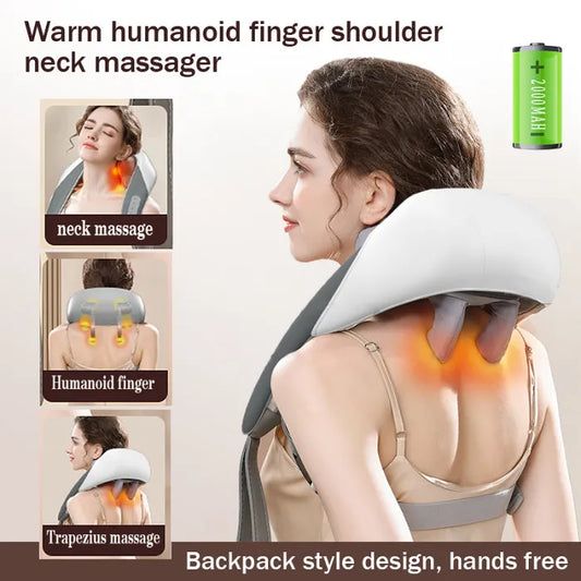 Electric shawl U-shaped pillow massager - Massagers for Neck and Shoulder with Heat, Deep 5D Kneading Shiatsu Neck and Back Massager