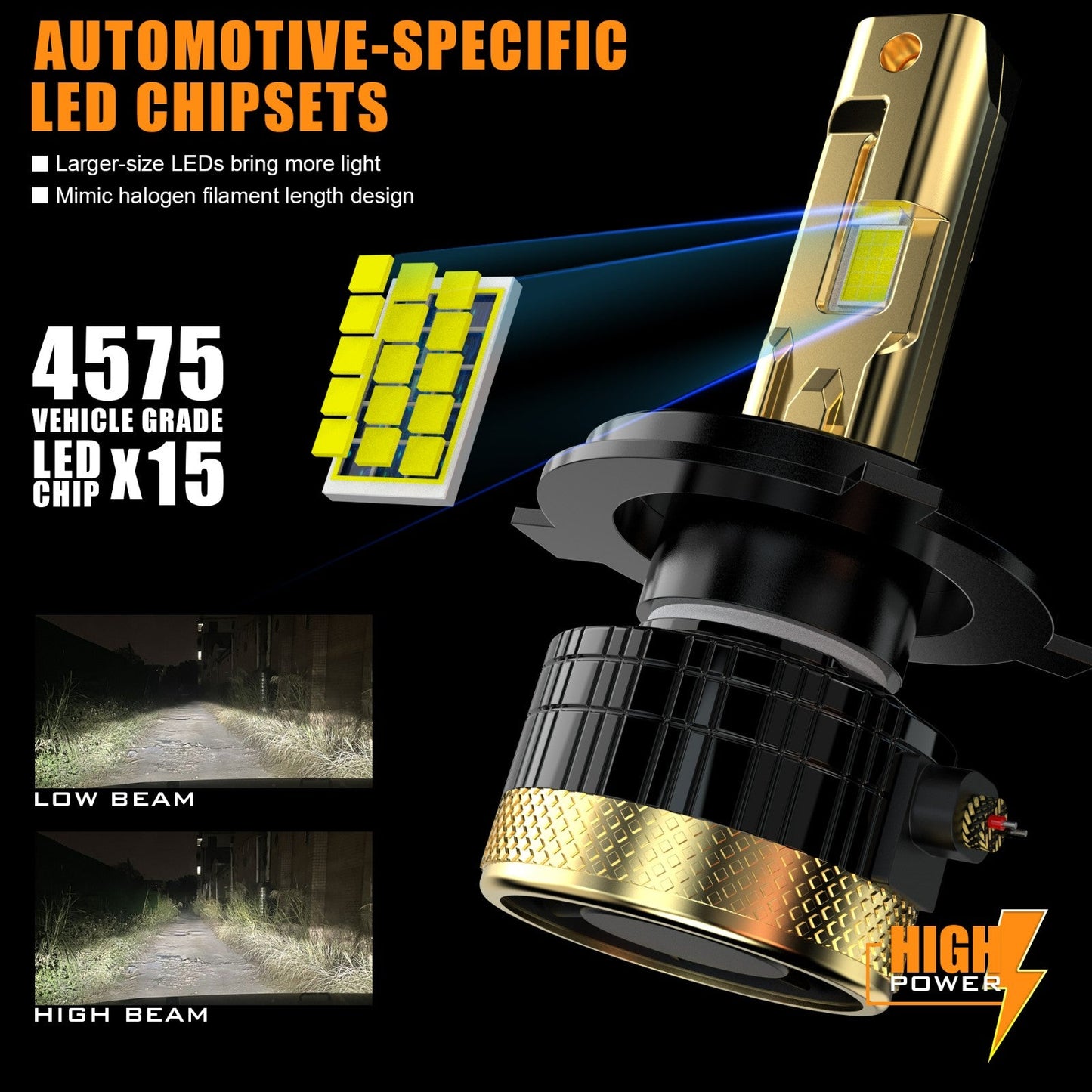 【2 PCS】High Power 12V Car Conversion Kits Auto 240W 27000lm LED Headlight